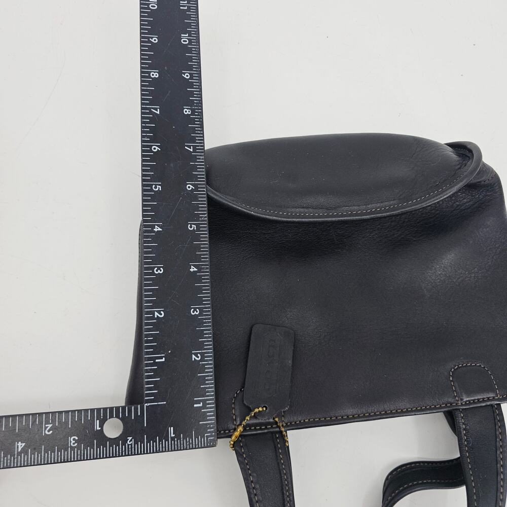 Vintage Coach 9301 Bleecker Small Basket Black Leather Double Handle Bag Purse - Picture 12 of 15